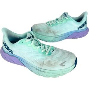 HOKA One One Arahi 6 Sunlit Ocean Lilac Mist Running Shoes Sneakers Women’s 10 D